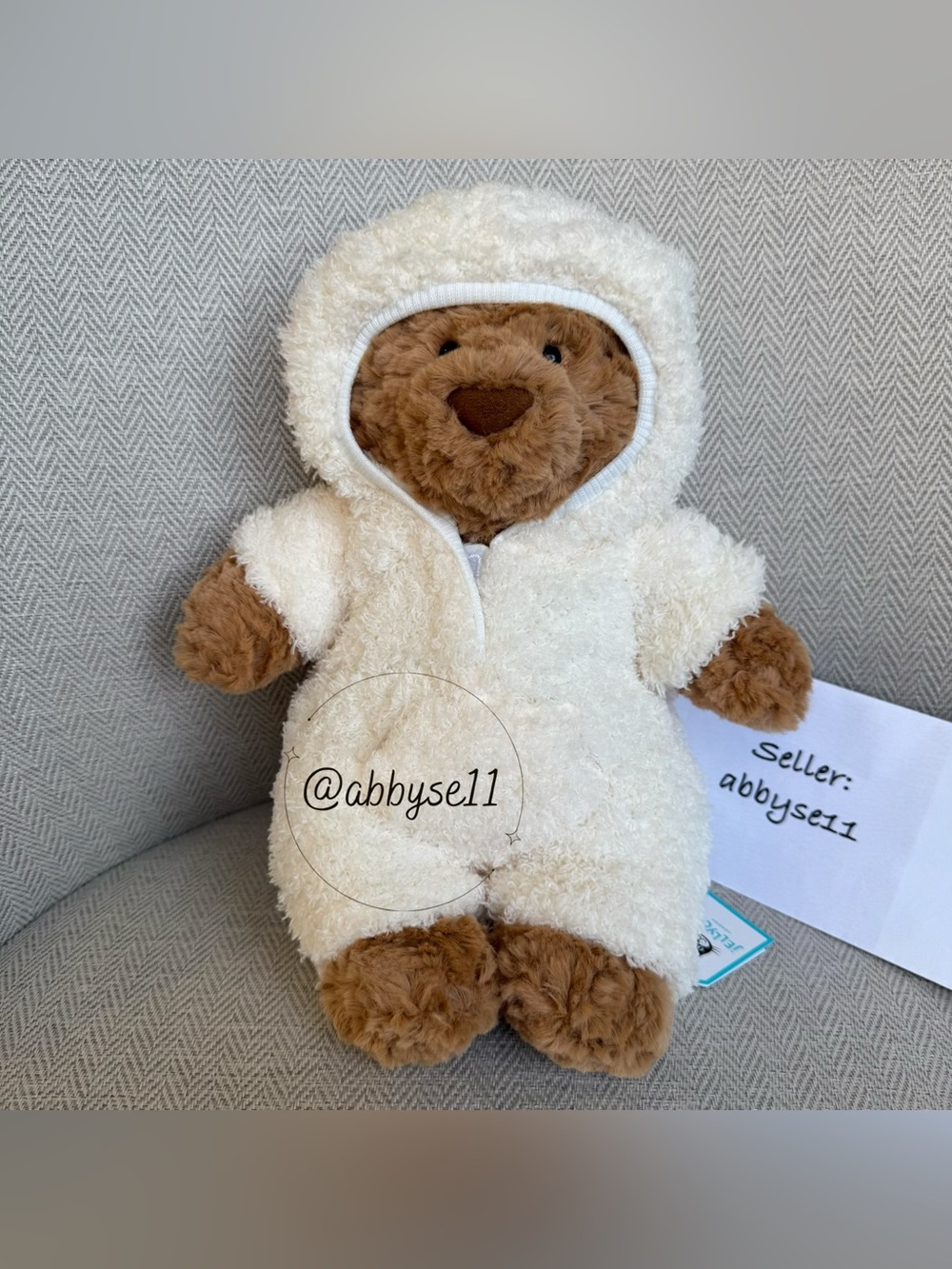 Jellycat Bartholomew Bear All-In-One Outfit - Authentic - BNWT - Fast Ship